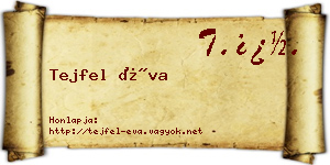 Tejfel Éva névjegykártya