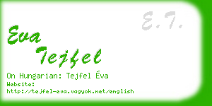 eva tejfel business card